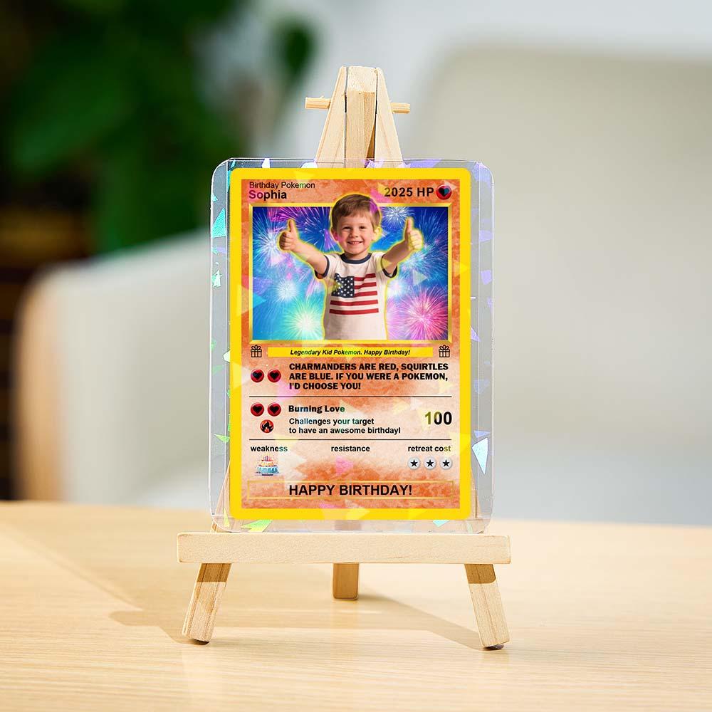 Custom Photo Text Birthday Cards Personalized Card For Kid Birthday Gift Boyfriend Gift Birthday Keepsake Happy Birthday Poke Card - MySpotifyGlass
