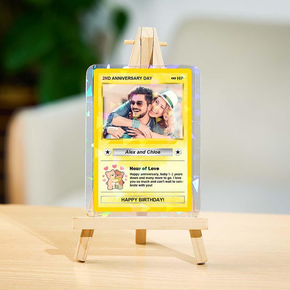 Custom Photo Text Birthday Cards Personalized Card For Kid Birthday Gift Boyfriend Gift Birthday Keepsake Happy Birthday Poke Card - MySpotifyGlass