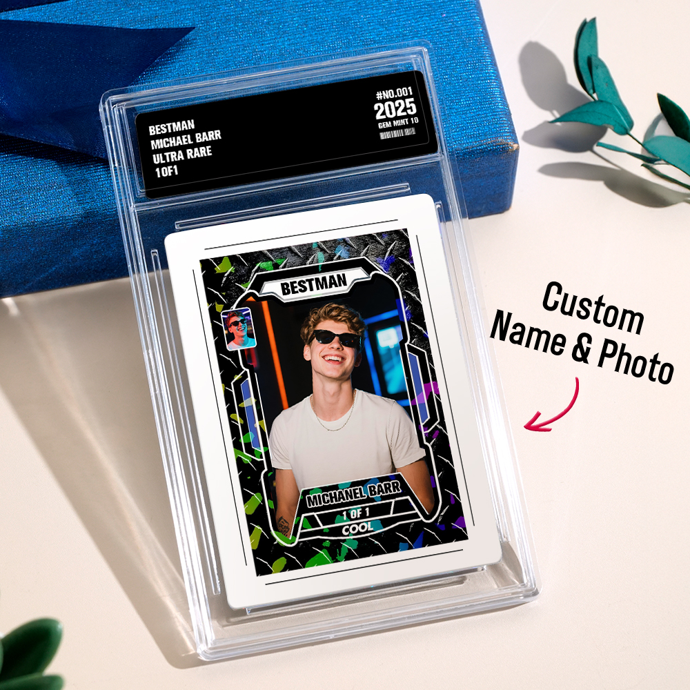 Custom Poke Card Sport Portrait from Photo Personalized Sports-Themed Trainer Card with Custom Name & Stats Unique Gift for Athletes & Fans - MySpotifyGlass