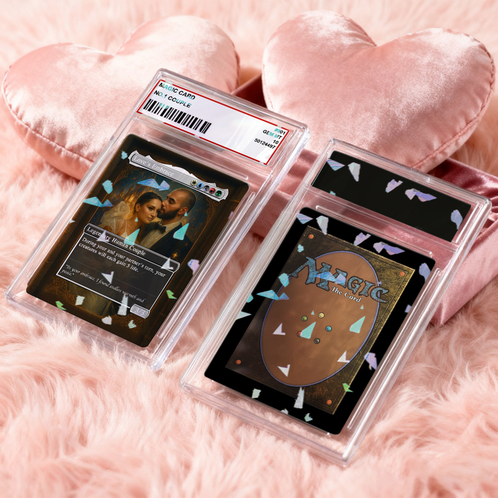 Custom Anime Couples Magic Card Personalized Photo Magic Anime Card Gift for Couples