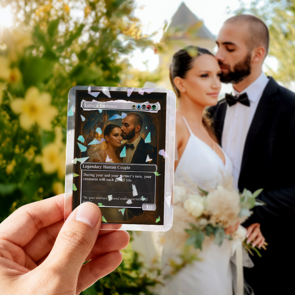 Custom Anime Couples Magic Card Personalized Photo Magic Anime Card Gift for Couples