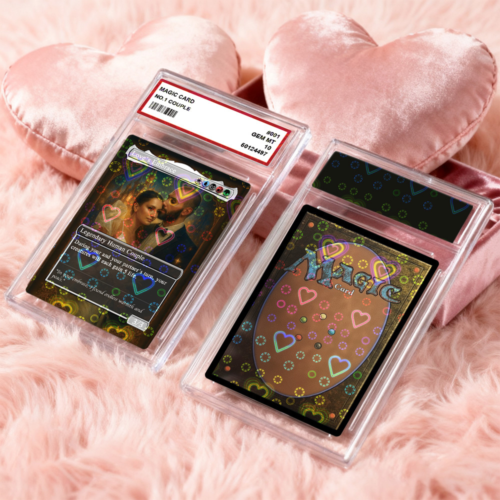 Custom Anime Couples Magic Card Personalized Photo Magic Anime Card Gift for Couples