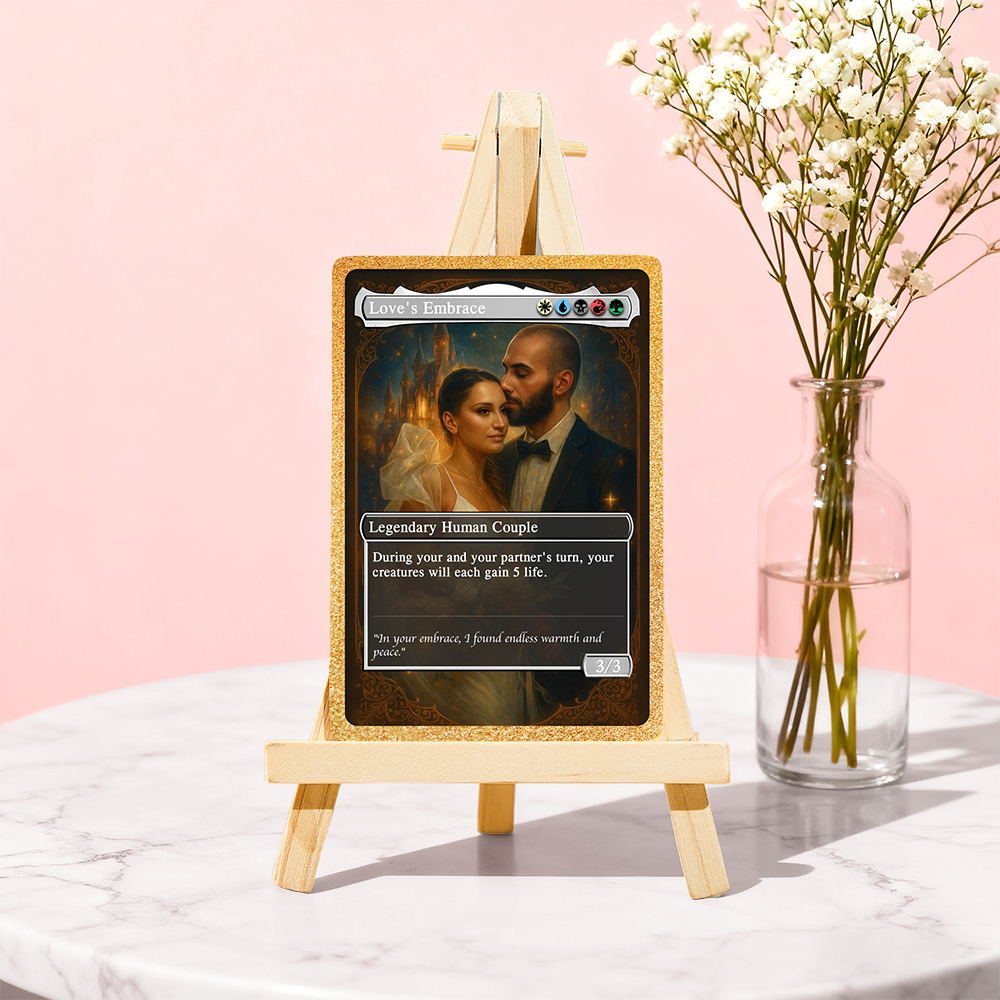 Custom Anime Couples Magic Card Personalized Photo Magic Anime Card Gift for Couples