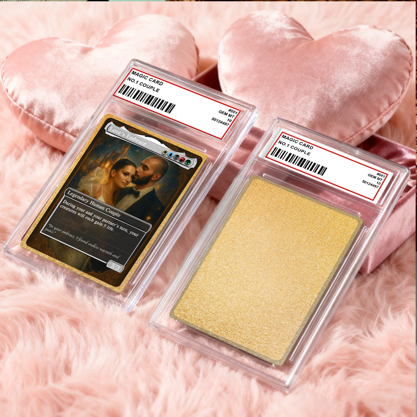 Custom Anime Couples Magic Card Personalized Photo Magic Anime Card Gift for Couples