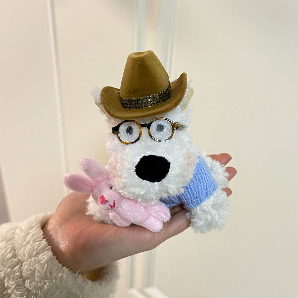 Westie Dog-Shaped Ring Box with Hat Cute Engagement Jewelry Gift for Her