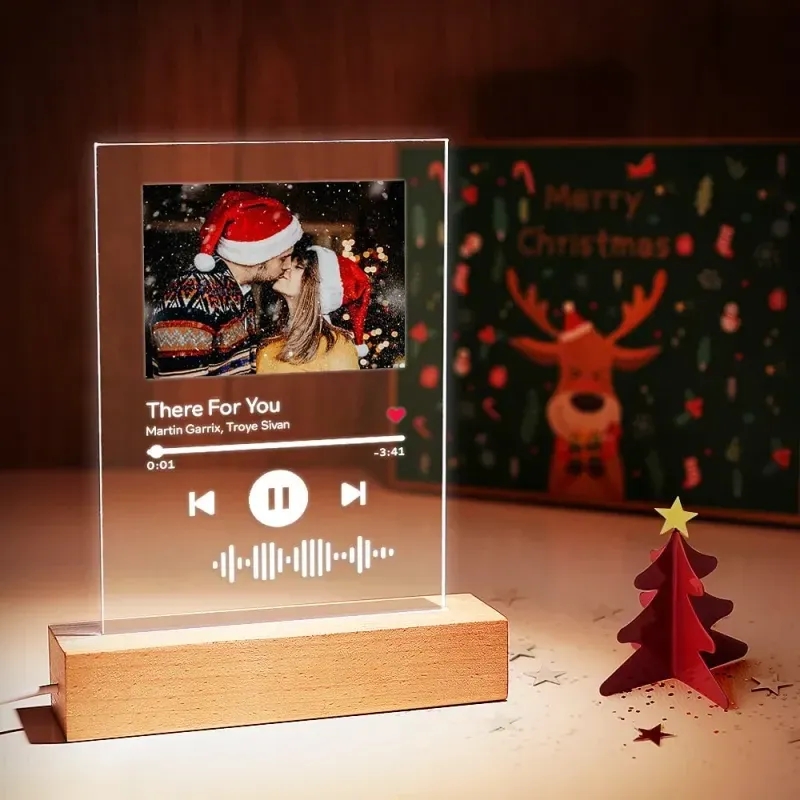 Custom Spotify Code Acrylic Night Light/Plaque/Keychain for Couple