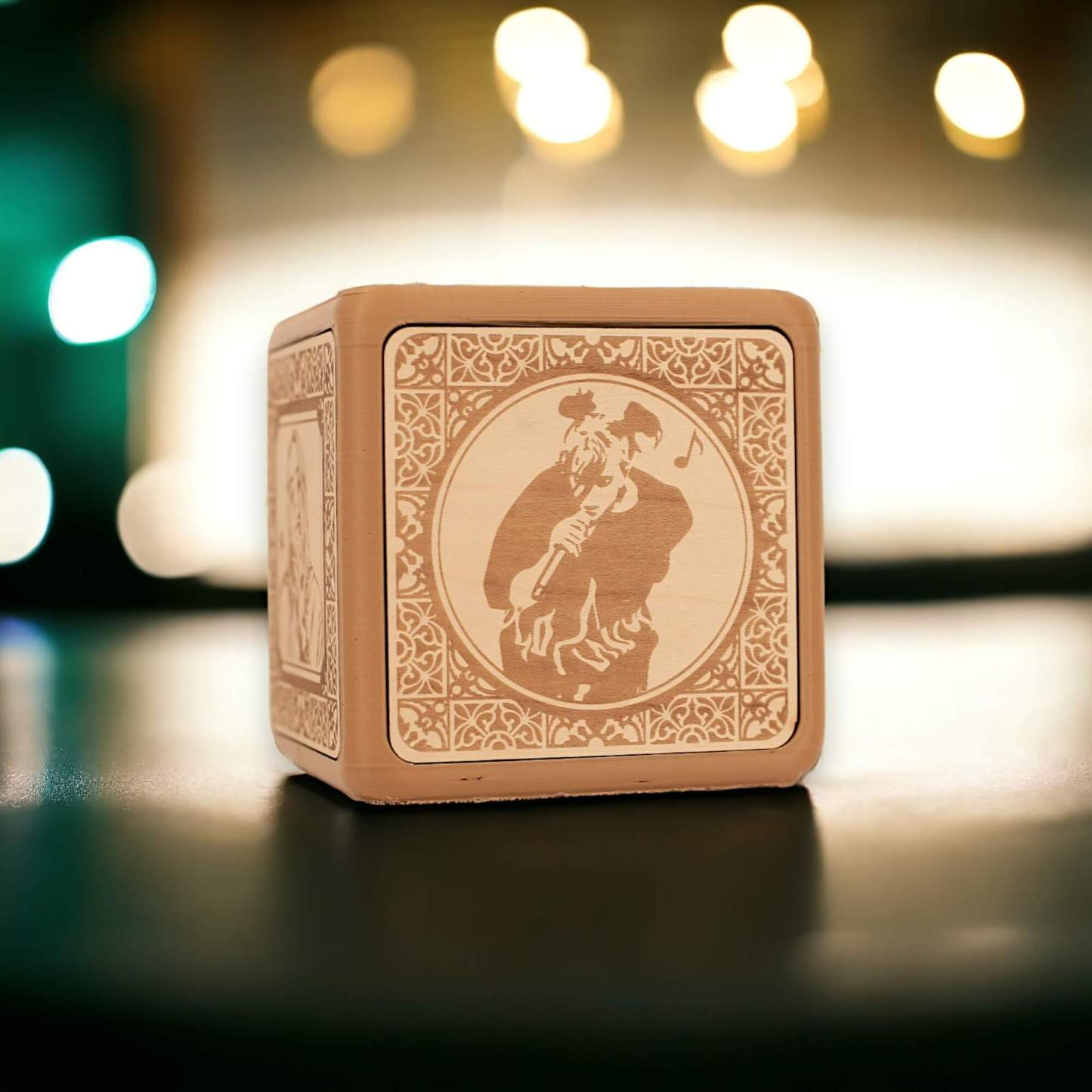 Custom Photos and Songs Music Box Tap to Play Songs Personalized Engraved Music Box