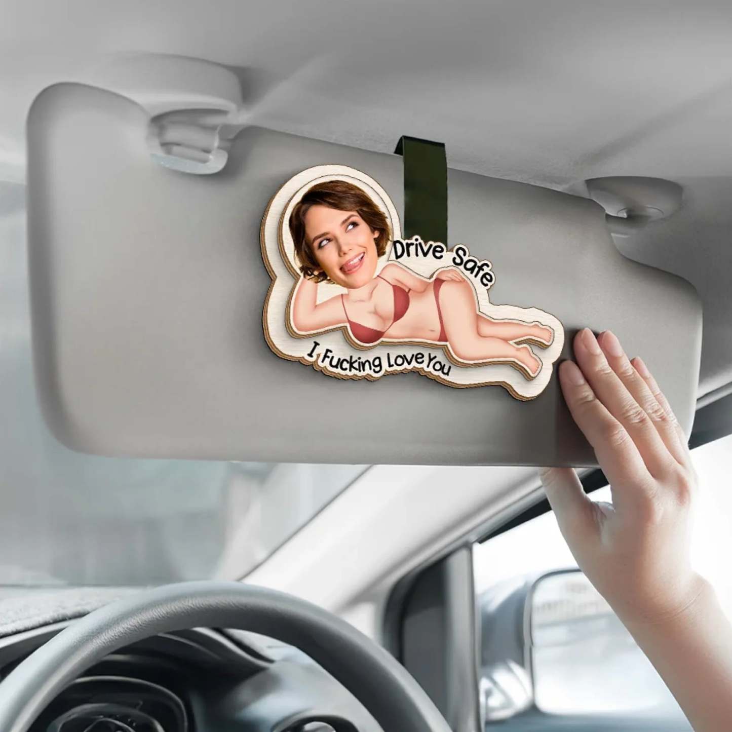 Custom Photo Keep Your Love Close Even On The Road - Couple Personalized Custom Car Visor Clip - Gift For Husband Wife, Anniversary