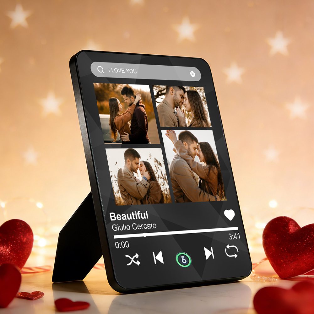 Custom Music Photo Plaques Personalized Music Plaque Can Play Songs Gift for Lover