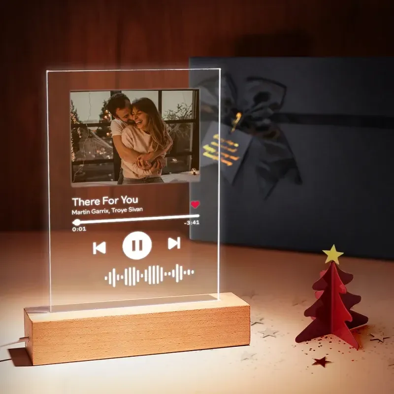 Custom Spotify Code Acrylic Night Light/Plaque/Keychain for Couple