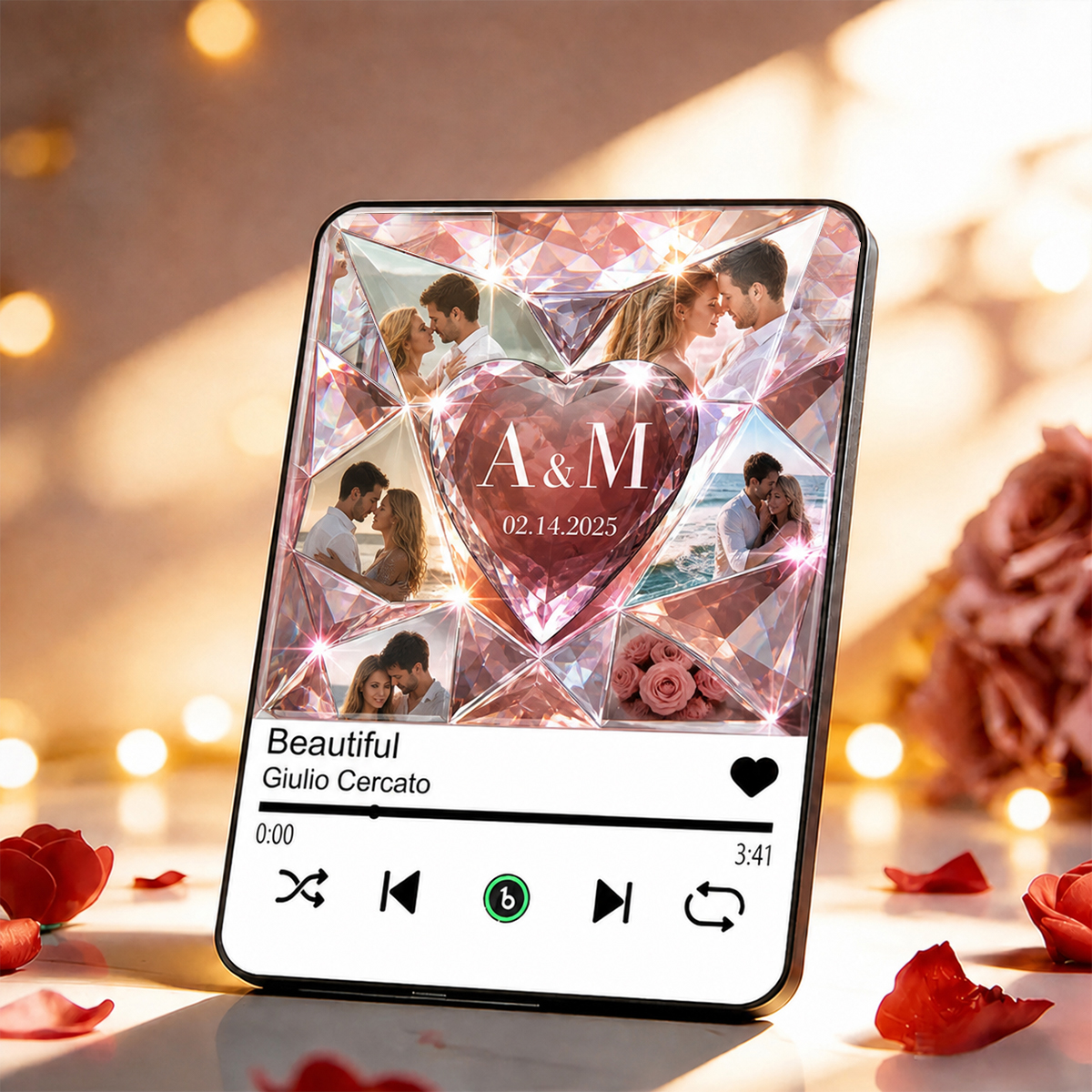 Custom Music Photo Plaques Personalized Music Plaque Can Play Songs Gift for Lover - Film Note