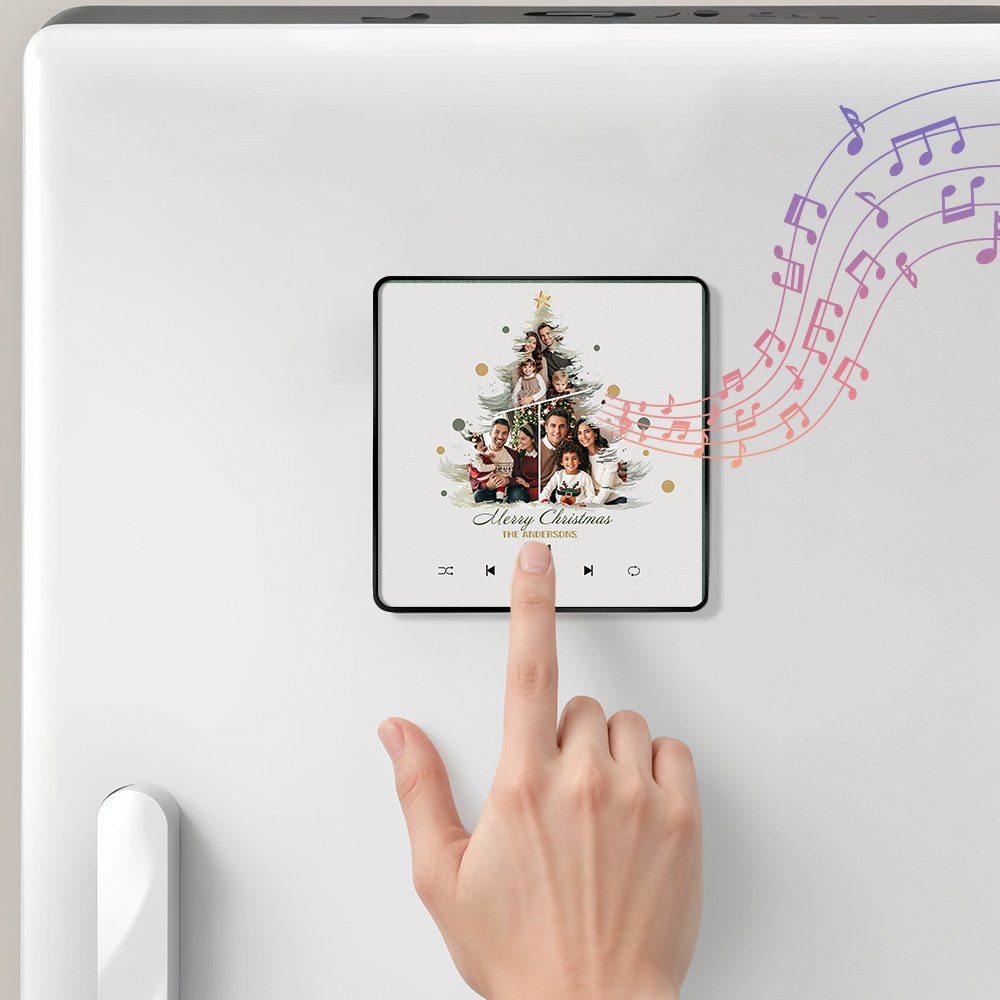 Custom Christmas Tree Music Fridge Magnet Christmas Gifts for Family Personalized Music Magnets Can Play Songs