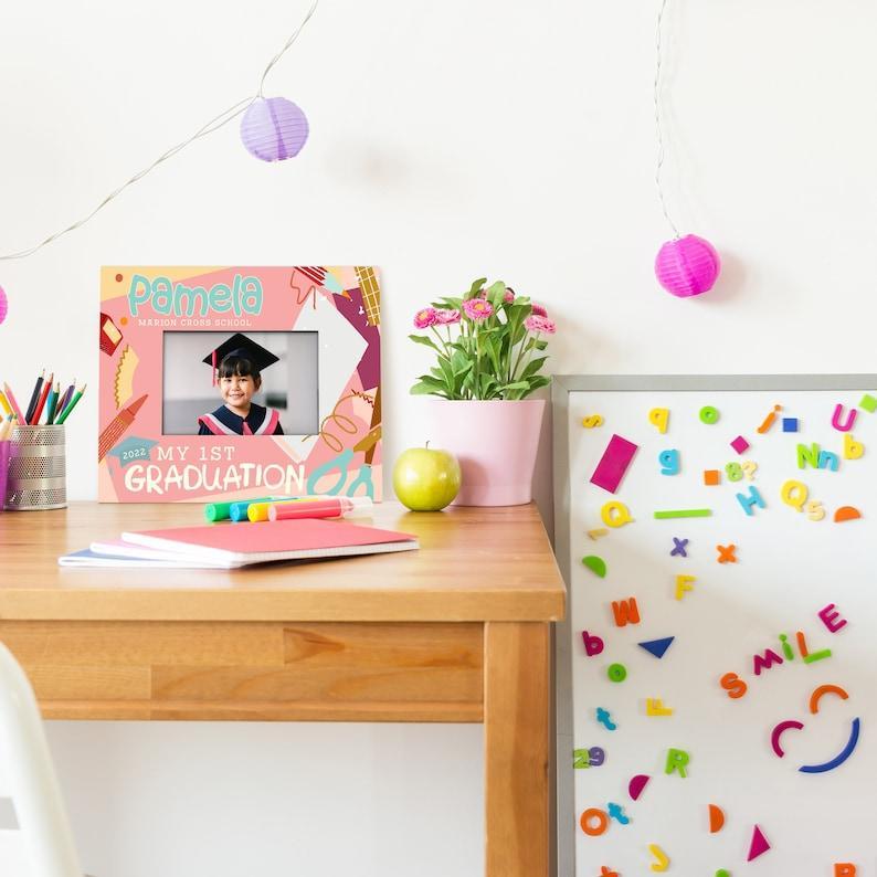 Custom MY 1ST GRADUATION Photo Frame Personalized Preschool Kindergarten Graduation Gift