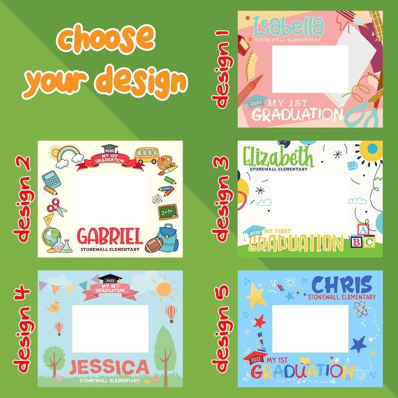 Custom MY 1ST GRADUATION Photo Frame Personalized Preschool Kindergarten Graduation Gift