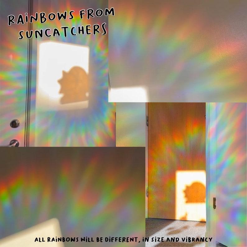 Triceratops Suncatcher Window Decal, Suncatcher Sticker, Rainbow Maker Window Sticker, Suncatcher Sticker, Window Art