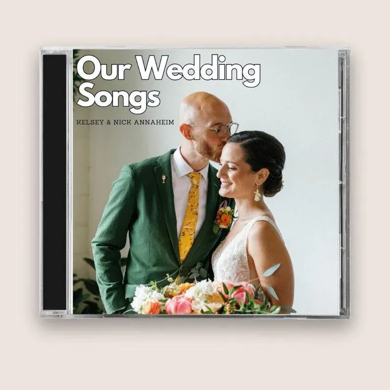 Personalized Custom CD Album, 10 Songs, Custom CD & Jewel Case with 5 Photos | Valentine's, Anniversary, Wedding Gift CD Mixtape