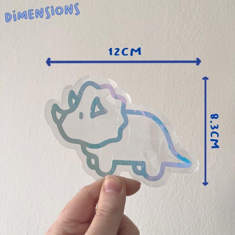 Triceratops Suncatcher Window Decal, Suncatcher Sticker, Rainbow Maker Window Sticker, Suncatcher Sticker, Window Art