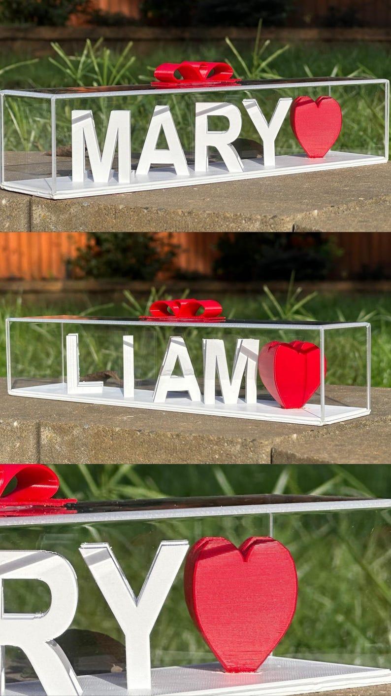 Valentine Day Premium Flip Name Personalized 3D Printed Name Personalized 3D Illusion Couples gift Gift For Her Gift For Him