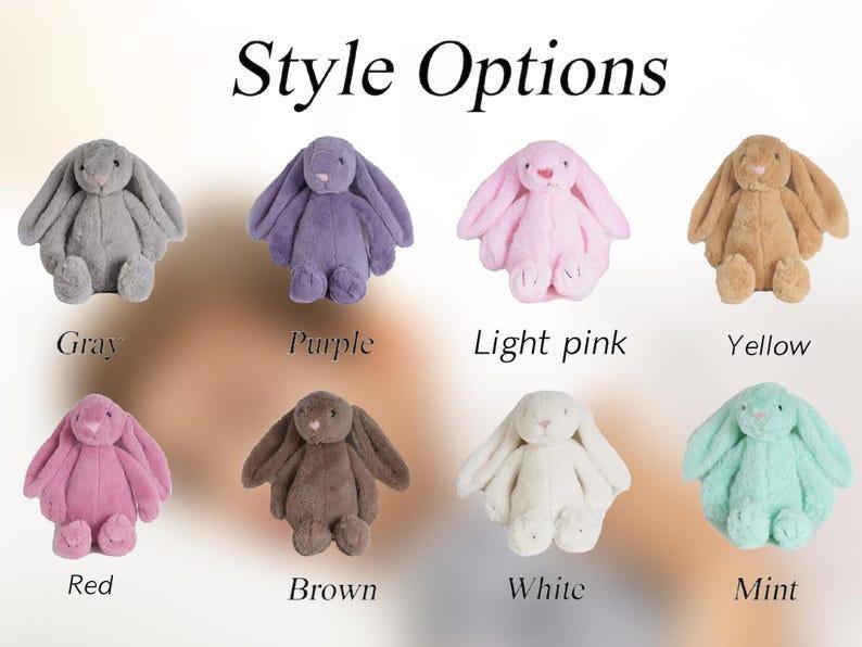 Personalized Embroidered Bunny Rabbit,Monogrammed Bunny,Newborn Baby Gift,Baby Shower Gift,Stuffed Animal,Plush Bunny Toy,Gift For Kid