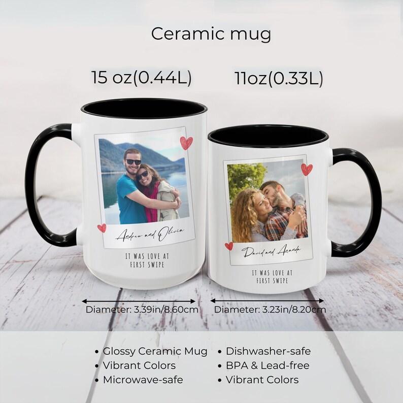 Personalized Anniversary gift, Valentines Day gift, Romantic Gift for Couples, Mug for Couple, Custom Photo Mug, husband valentines day gift