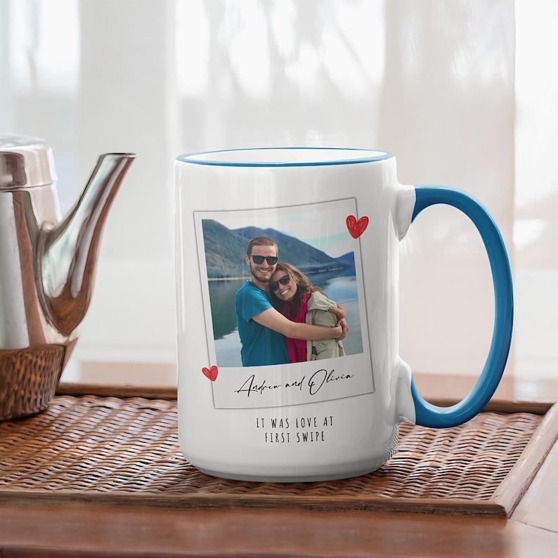Personalized Anniversary gift, Valentines Day gift, Romantic Gift for Couples, Mug for Couple, Custom Photo Mug, husband valentines day gift