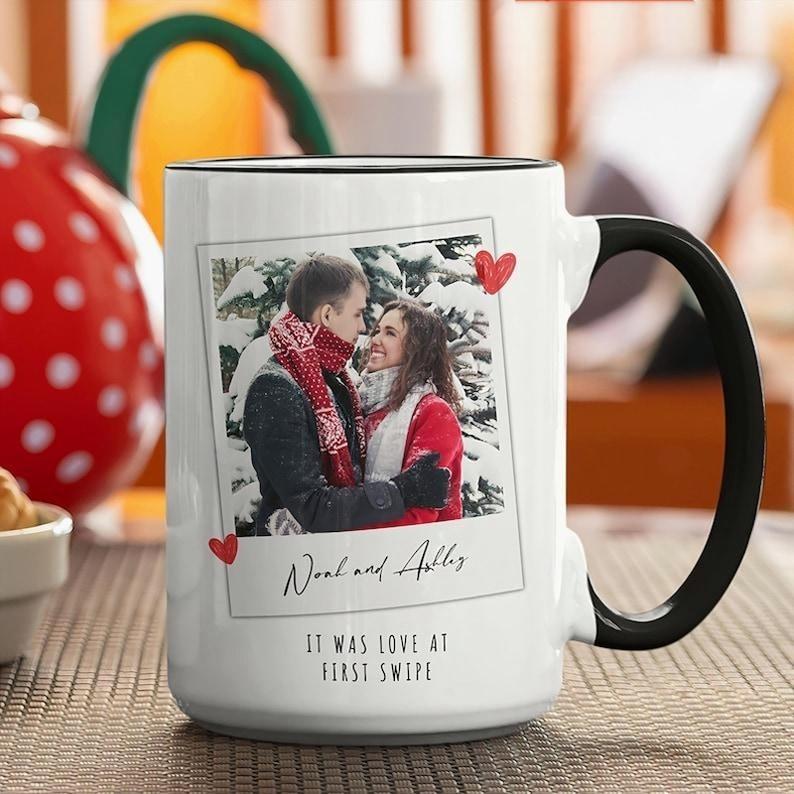 Personalized Anniversary gift, Valentines Day gift, Romantic Gift for Couples, Mug for Couple, Custom Photo Mug, husband valentines day gift