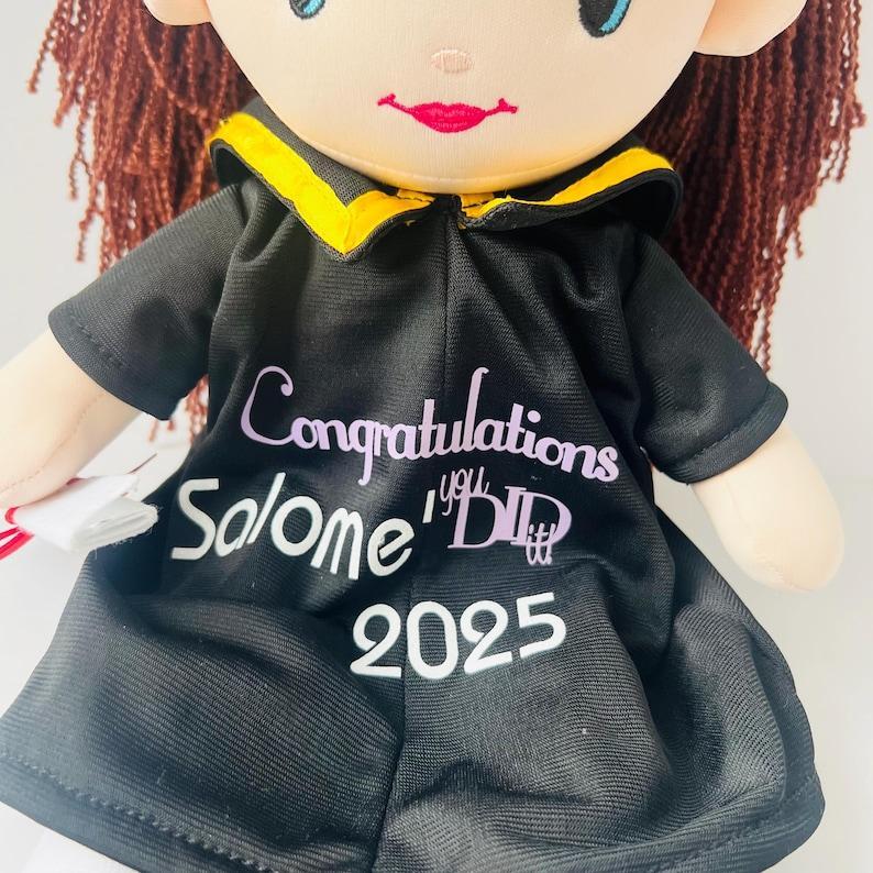 Personalized graduation Doll |Class of 2025 | grad gift | grad doll | doll, gift , customize gift | soft and easy to grab doll , congrats	  - myphotowallet