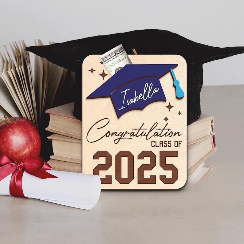 Graduation Money Holder Personalized, Graduation Gift, Class of 2025 Gift, High School Graduation Gift for Graduates