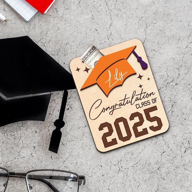 Graduation Money Holder Personalized, Graduation Gift, Class of 2025 Gift, High School Graduation Gift for Graduates