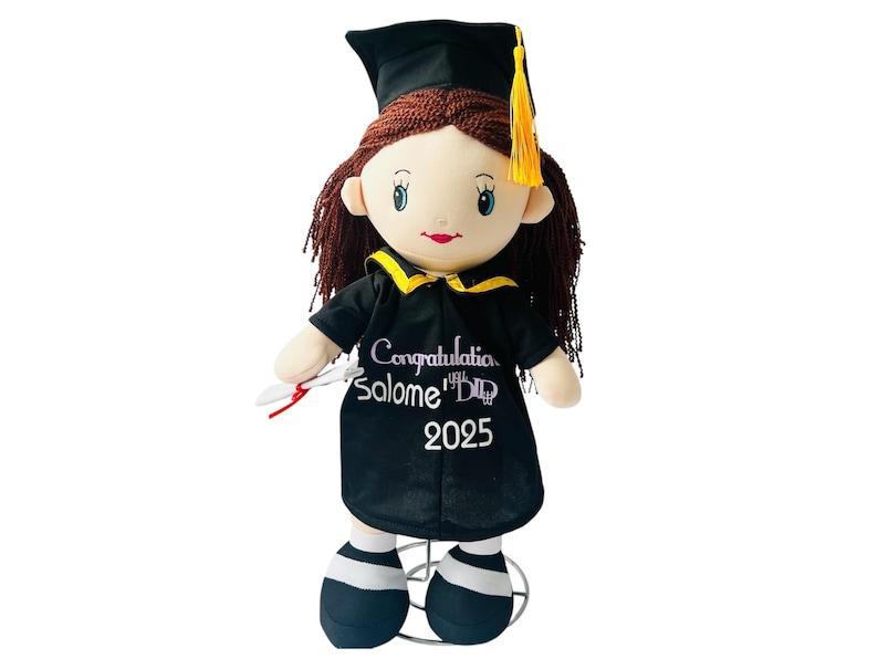 Personalized graduation Doll |Class of 2025 | grad gift | grad doll | doll, gift , customize gift | soft and easy to grab doll , congrats	  - myphotowallet