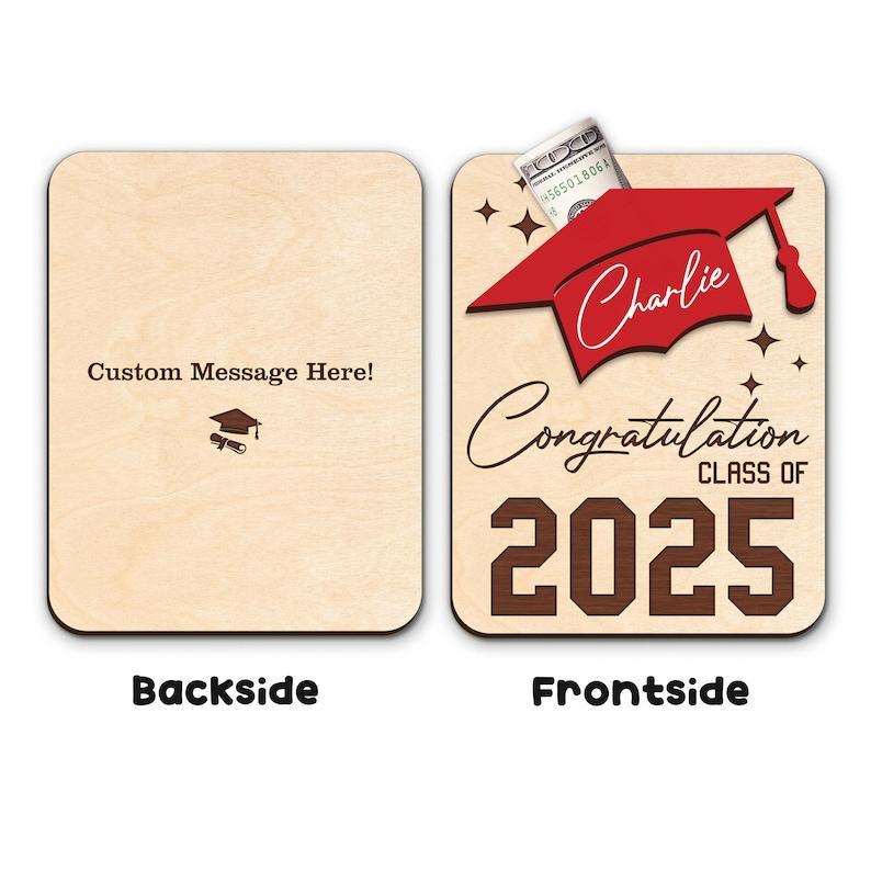 Graduation Money Holder Personalized, Graduation Gift, Class of 2025 Gift, High School Graduation Gift for Graduates
