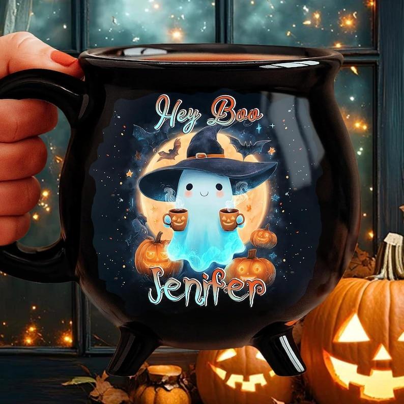 Personalized Witch Cauldron Mug Gothic Halloween Coffee Cup