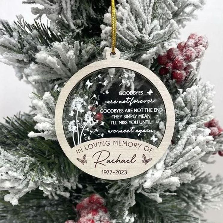 Personalized Memorial Christmas Ornament, In Loving Memory Christmas Ornament, Loss of Loved Mom Dad Remembrance Gifts, Sympathy Gift