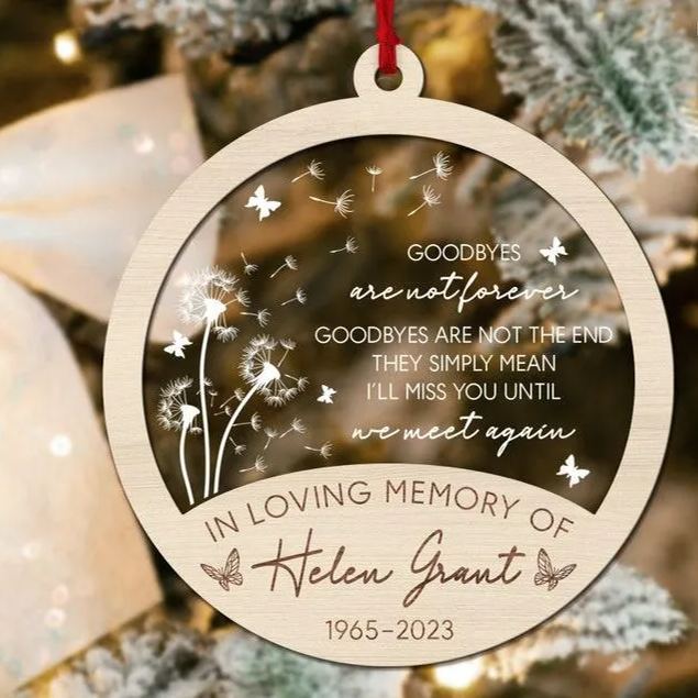 Personalized Memorial Christmas Ornament, In Loving Memory Christmas Ornament, Loss of Loved Mom Dad Remembrance Gifts, Sympathy Gift