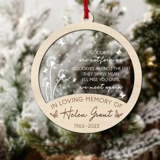 Personalized Memorial Christmas Ornament, In Loving Memory Christmas Ornament, Loss of Loved Mom Dad Remembrance Gifts, Sympathy Gift