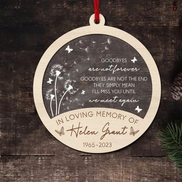 Personalized Memorial Christmas Ornament, In Loving Memory Christmas Ornament, Loss of Loved Mom Dad Remembrance Gifts, Sympathy Gift