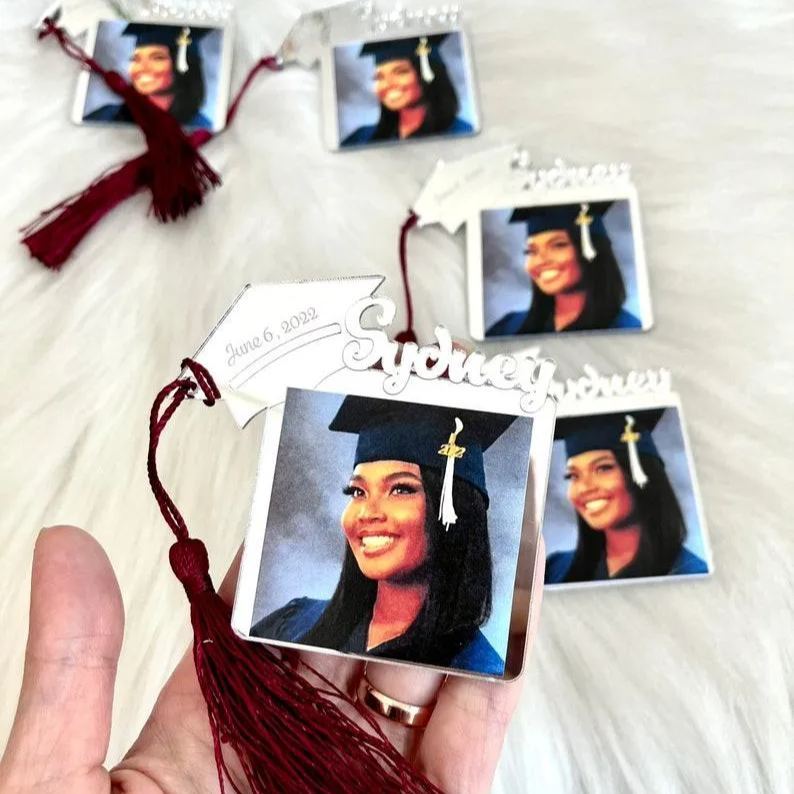 Custom Graduation Photo Magnet, Graduation Cap, Class of 2025, Graduation Gifts for Her, College Graduation Frame, Graduation Party Favors