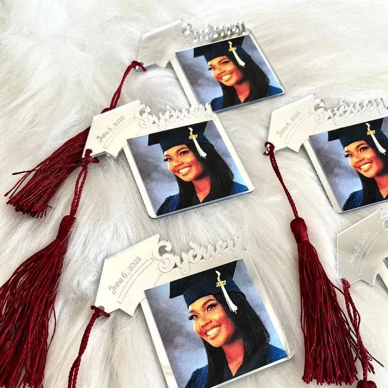 Custom Graduation Photo Magnet, Graduation Cap, Class of 2025, Graduation Gifts for Her, College Graduation Frame, Graduation Party Favors