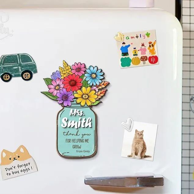 Personalized Teacher Fridge Magnet, Custom Teacher Wooden Magnets Teacher Gifts From Student, Teacher Locker Magnets,Thank You Teacher Gift