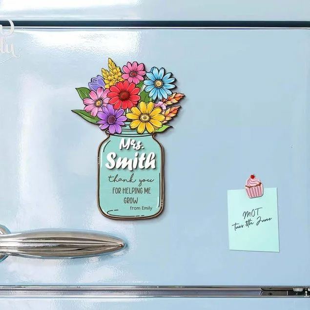 Personalized Teacher Fridge Magnet, Custom Teacher Wooden Magnets Teacher Gifts From Student, Teacher Locker Magnets,Thank You Teacher Gift