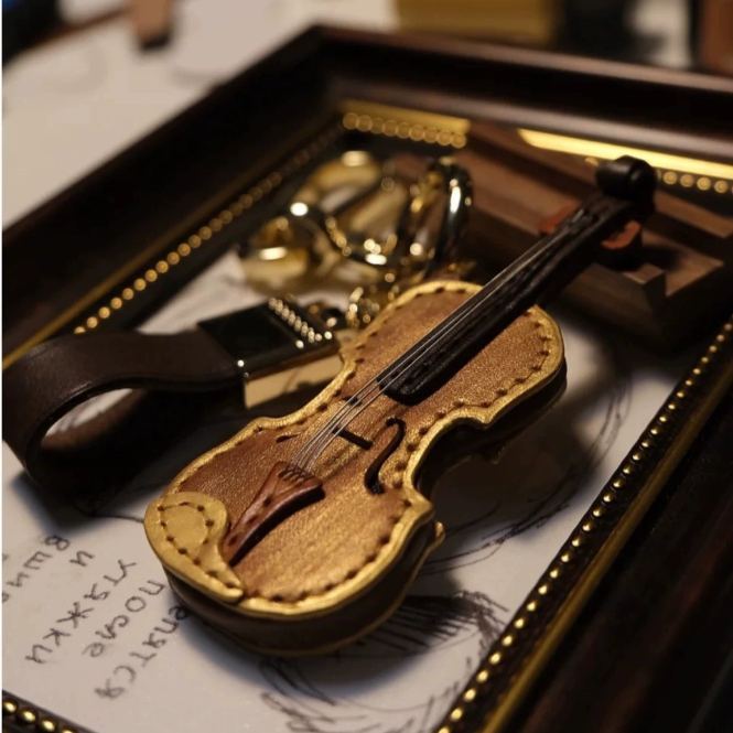 Custom Violin Keychain Personalized Keychain Gift