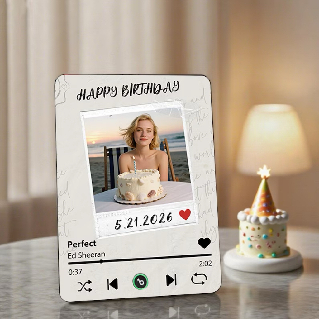 Custom Photo Music Plaque - Personalized Song & Picture Gift for That Special Someone, Unique Keepsake for Cherished Moments