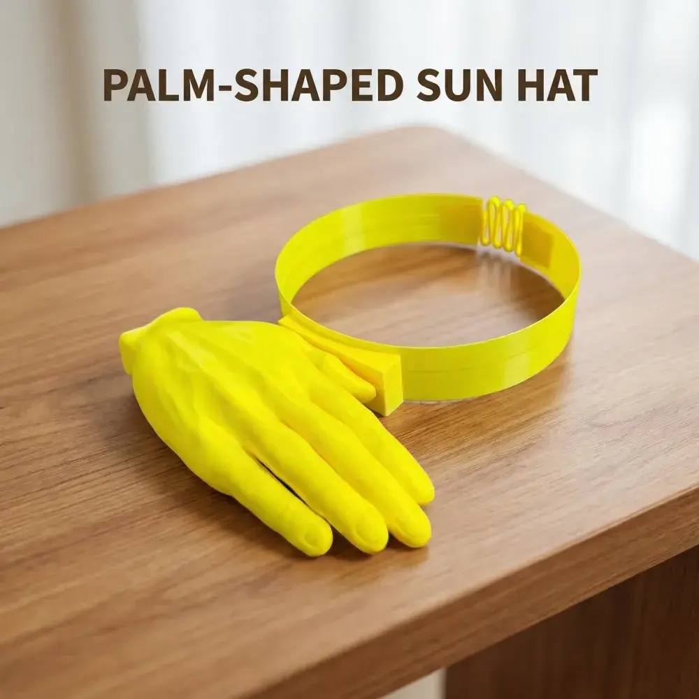 Novelty 3D Palm Sun Visor Headband, Funny Hand Shaped Sun Shield Hat, Cute UV Protection Sun Block Cap for Summer Outdoor