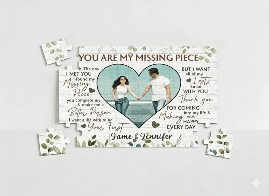 Custom Photo Puzzle – The Perfect Couple's Game Valentine's Day Gift for Couples