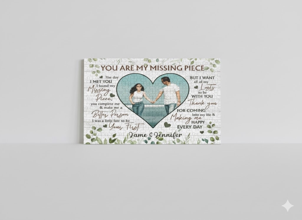 Custom Photo Puzzle – The Perfect Couple's Game Valentine's Day Gift for Couples