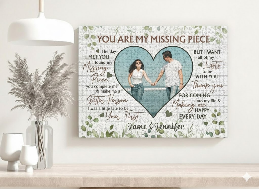 Custom Photo Puzzle – The Perfect Couple's Game Valentine's Day Gift for Couples