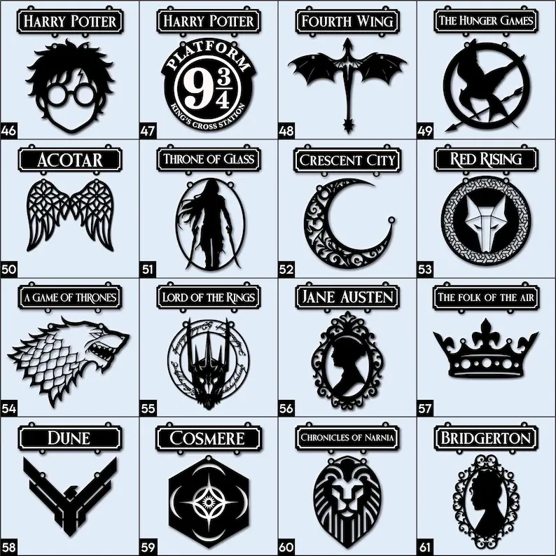 Handcrafted Bookshelf Dividers, Tavern Bookshelf Signs, Home Library Decor, Book Gift, Library Organizers, Reader Gift - MySpotifyGlass