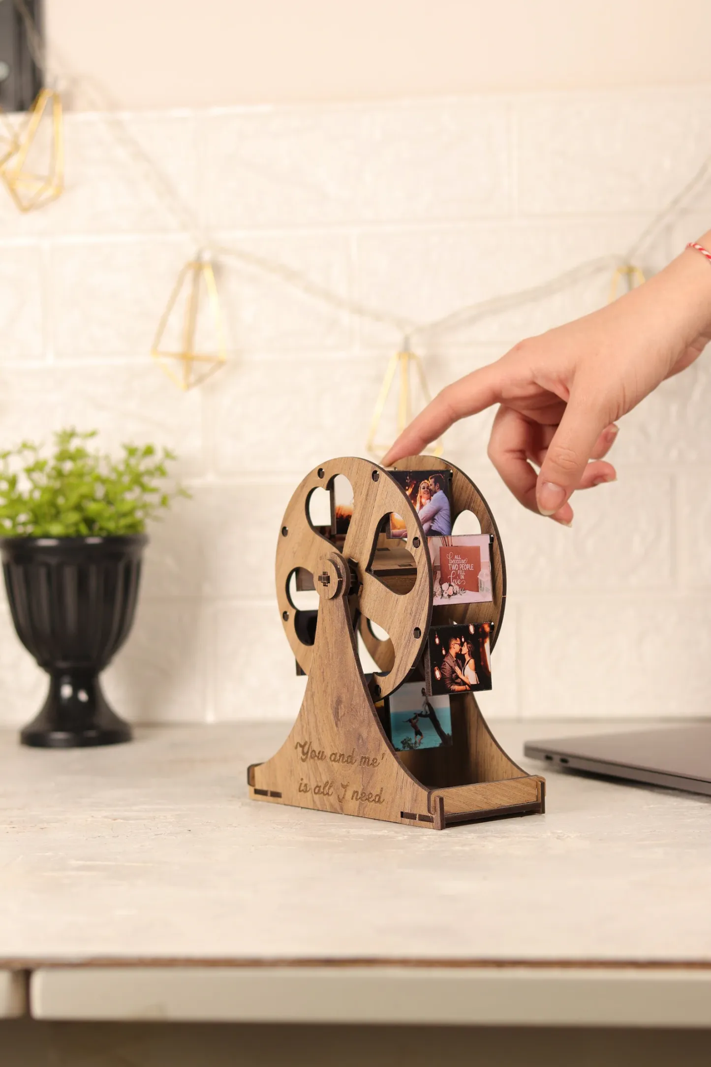 Wooden Ferris Wheel Photo Album Gift Personalized Photo Gift With Photos Photo Album Gift For Her Gift For Him Birthday Gift Anniversary Gift