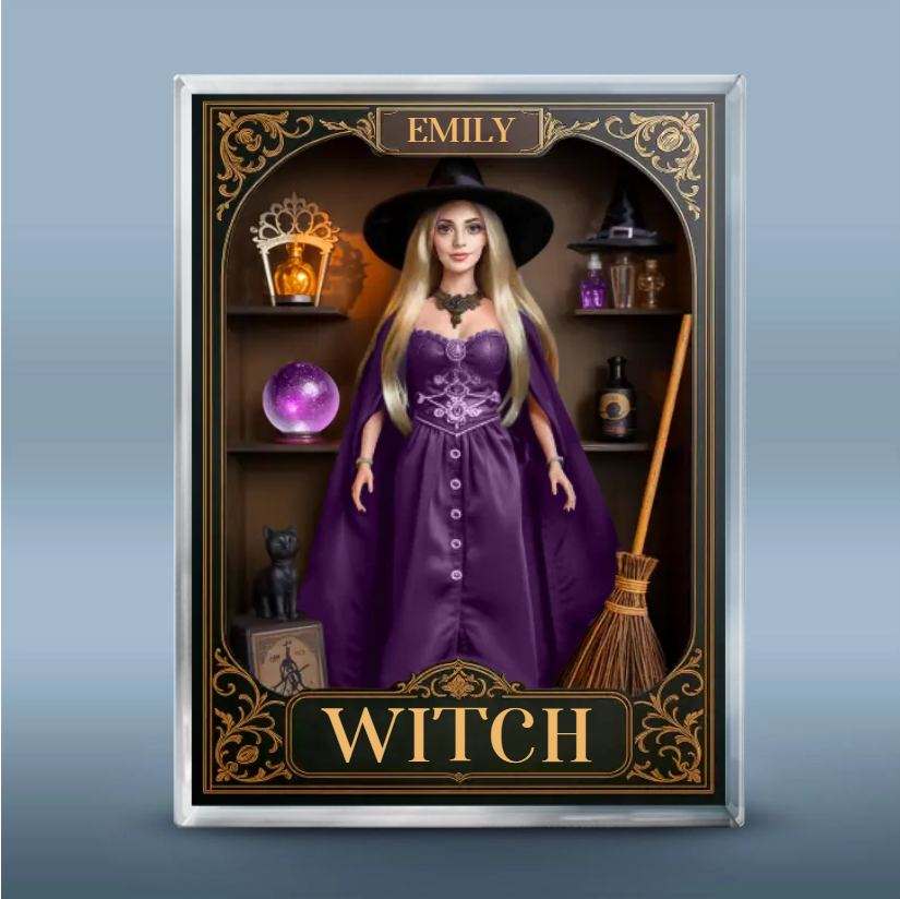 Custom Rectangle Shaped Acrylic Plaque Personalized Halloween Witchy Gifts For Women A Beauty Born Of Night