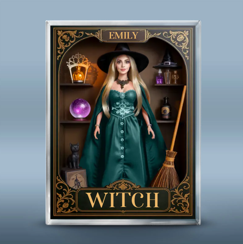 Custom Rectangle Shaped Acrylic Plaque Personalized Halloween Witchy Gifts For Women A Beauty Born Of Night